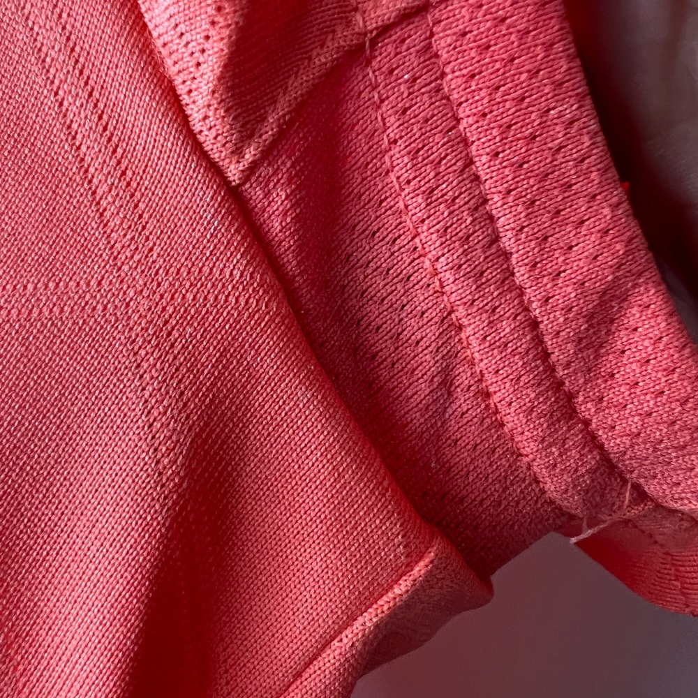 Adidas Woman’s ClimaCool Golf Shirt- pink/orange shade - Picture 6 of 7